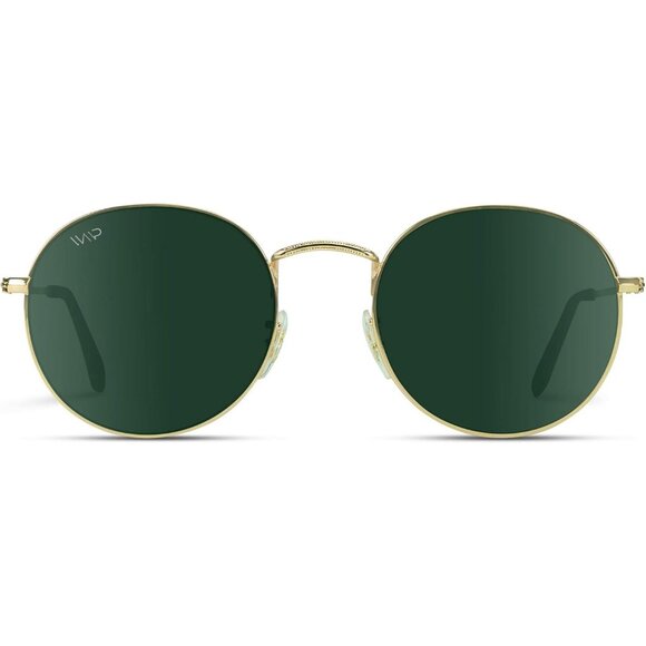🆕 Women Green Trendy Reflective Lens Round Stylish Plastic frames Sunglasses